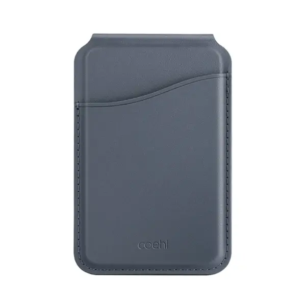 UNIQ COEHL MAGNETIC CARD HOLDER WITH COMPACT MIRROR | BLUE